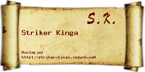 Striker Kinga névjegykártya