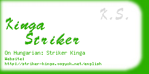 kinga striker business card